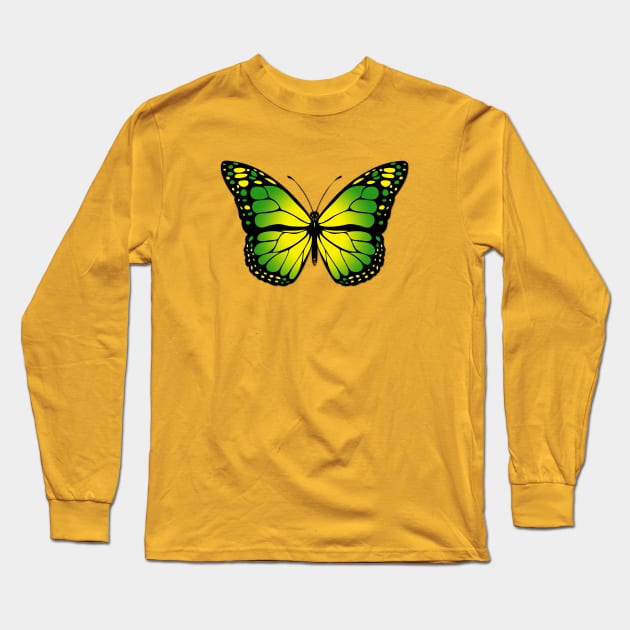 Green butterfly Long Sleeve T-Shirt by Gaspar Avila